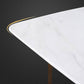 Glam Style Faux Marble Table Dining Rectangle Table with Metal Legs for Kitchen Clearhalo 'Dining Tables & Seating' 'Dining Tables' 'dining_table' 'furn' 'furn_dining_table' 'Furniture' 'Kitchen & Dining Furniture' 6277279