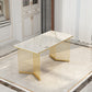Contemporary Sintered Stone Dining Table Rectangle Dining Table for Home Use White Without Chairs Clearhalo 'Dining Tables & Seating' 'Dining Tables' 'dining_table' 'furn' 'furn_dining_table' 'Furniture' 'Kitchen & Dining Furniture' 6277316