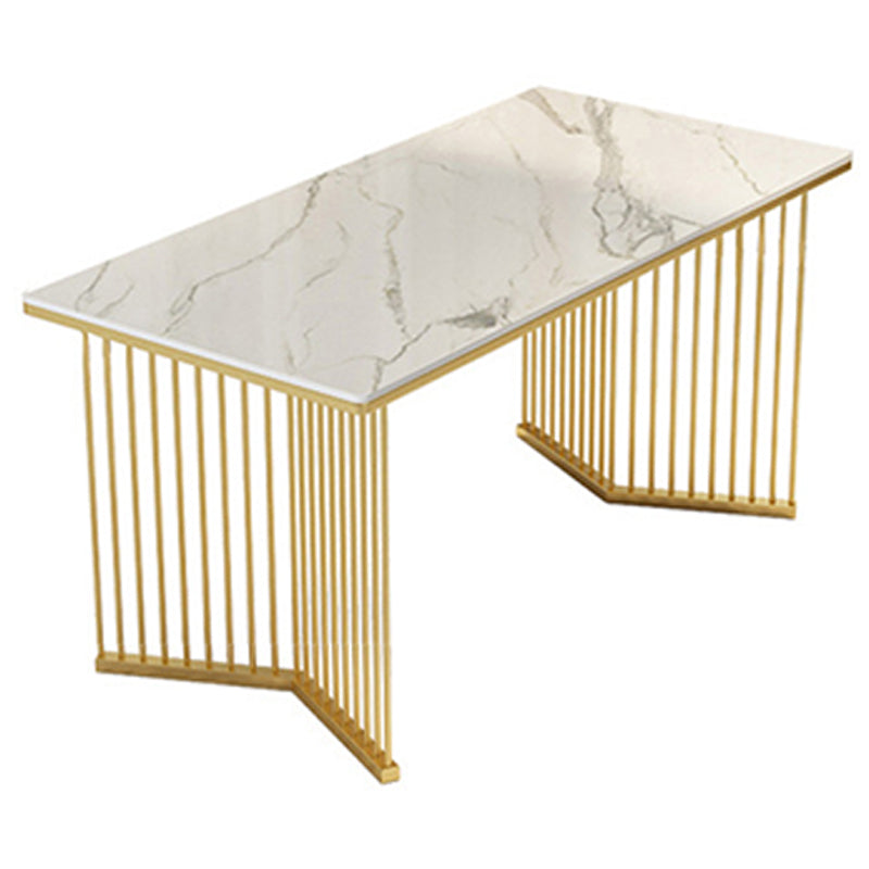 Contemporary Sintered Stone Dining Table Rectangle Dining Table for Home Use Clearhalo 'Dining Tables & Seating' 'Dining Tables' 'dining_table' 'furn' 'furn_dining_table' 'Furniture' 'Kitchen & Dining Furniture' 6277319
