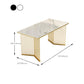 Contemporary Sintered Stone Dining Table Rectangle Dining Table for Home Use Clearhalo 'Dining Tables & Seating' 'Dining Tables' 'dining_table' 'furn' 'furn_dining_table' 'Furniture' 'Kitchen & Dining Furniture' 6277321