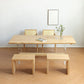 Mesa de comedor con caballete rectangular, mesa moderna de madera de pino para cocina