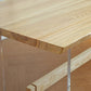 Mesa de comedor con caballete rectangular, mesa moderna de madera de pino para cocina