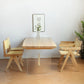 Mesa de comedor con caballete rectangular, mesa moderna de madera de pino para cocina