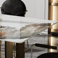 Glam Style Dining Rectangle Table Dining Sintered Stone Table for Home