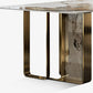 Glam Style Dining Rectangle Table Dining Sintered Stone Table for Home