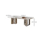 Glam Style Dining Rectangle Table Dining Sintered Stone Table for Home