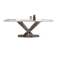 Glam Style Dining Rectangle Table Dining Sintered Stone Table for Home Use 63"L x 31.5"W x 29.5"H Without Chairs Clearhalo 'Dining Tables & Seating' 'Dining Tables' 'dining_table' 'furn' 'furn_dining_table' 'Furniture' 'Kitchen & Dining Furniture' 6277403