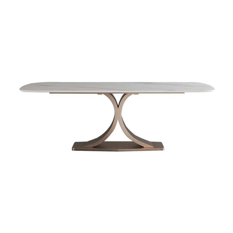 Modern Dining Rectangle Table Dining Sintered Stone Table for Home Use