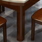 Round Stone Top Dining Table Drop-Leaf Dinner Room Kitchen Table with Wood Base Clearhalo 'Dining Tables & Seating' 'Dining Tables' 'dining_table' 'furn' 'furn_dining_table' 'Furniture' 'Kitchen & Dining Furniture' 6277486