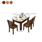 Round Stone Top Dining Table Drop-Leaf Dinner Room Kitchen Table with Wood Base Clearhalo 'Dining Tables & Seating' 'Dining Tables' 'dining_table' 'furn' 'furn_dining_table' 'Furniture' 'Kitchen & Dining Furniture' 6277489