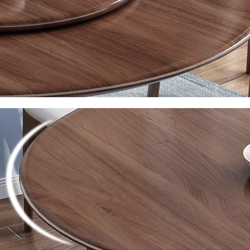 Round Table Solid Wood Table with Turntable for Home and Kitchen Clearhalo 'Dining Tables & Seating' 'Dining Tables' 'dining_table' 'furn' 'furn_dining_table' 'Furniture' 'Kitchen & Dining Furniture' 6277501