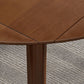 Round Home Kitchen Dinner Furniture Drop Leaf Rubberwood Solid Wood Dining Table Clearhalo 'Dining Tables & Seating' 'Dining Tables' 'dining_table' 'furn' 'furn_dining_table' 'Furniture' 'Kitchen & Dining Furniture' 6277520