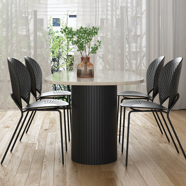 Double Pedestal Dining Table Modern Table for Home and Kitchen Clearhalo 'Dining Tables & Seating' 'Dining Tables' 'dining_table' 'furn' 'furn_dining_table' 'Furniture' 'Kitchen & Dining Furniture' 6277552