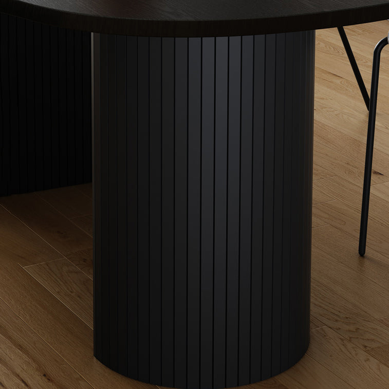 Double Pedestal Dining Table Modern Table for Home and Kitchen Clearhalo 'Dining Tables & Seating' 'Dining Tables' 'dining_table' 'furn' 'furn_dining_table' 'Furniture' 'Kitchen & Dining Furniture' 6277555