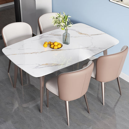 Rectangle Dining Table Traditional Luxury Dining Table for Home 51.2"L x 31.5"W x 29.5"H Without Chairs Clearhalo 'Dining Tables & Seating' 'Dining Tables' 'dining_table' 'furn' 'furn_dining_table' 'Furniture' 'Kitchen & Dining Furniture' 6277566