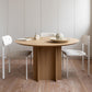 Modern Wood Pedestal Base Table Natural Round Dining Room Kitchen Table 47.2"L x 47.2"W x 29.5"H Without Chairs Clearhalo 'Dining Tables & Seating' 'Dining Tables' 'dining_table' 'furn' 'furn_dining_table' 'Furniture' 'Kitchen & Dining Furniture' 6277584