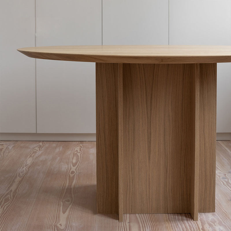 Modern Wood Pedestal Base Table Natural Round Dining Room Kitchen Table Clearhalo 'Dining Tables & Seating' 'Dining Tables' 'dining_table' 'furn' 'furn_dining_table' 'Furniture' 'Kitchen & Dining Furniture' 6277587