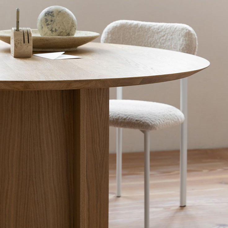 Modern Wood Pedestal Base Table Natural Round Dining Room Kitchen Table Clearhalo 'Dining Tables & Seating' 'Dining Tables' 'dining_table' 'furn' 'furn_dining_table' 'Furniture' 'Kitchen & Dining Furniture' 6277590
