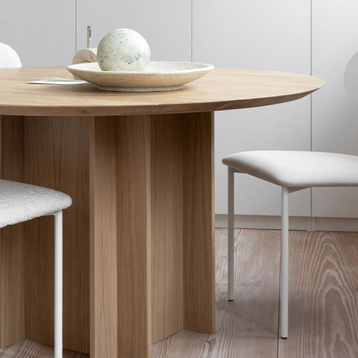 Modern Wood Pedestal Base Table Natural Round Dining Room Kitchen Table Clearhalo 'Dining Tables & Seating' 'Dining Tables' 'dining_table' 'furn' 'furn_dining_table' 'Furniture' 'Kitchen & Dining Furniture' 6277592