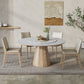 Modern Round Table White Sintered Stone Dining Table for Home 47.2"L x 47.2"W x 29.5"H Lazy Susan Without Chairs Clearhalo 'Dining Tables & Seating' 'Dining Tables' 'dining_table' 'furn' 'furn_dining_table' 'Furniture' 'Kitchen & Dining Furniture' 6277627
