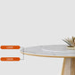 Modern Round Table White Sintered Stone Dining Table for Home Clearhalo 'Dining Tables & Seating' 'Dining Tables' 'dining_table' 'furn' 'furn_dining_table' 'Furniture' 'Kitchen & Dining Furniture' 6277635
