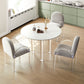 Modern Style Round Furniture Kitchen Dining Table with 3 Legs Stone 31.5"L x 31.5"W x 29.5"H Without Chairs Clearhalo 'Dining Tables & Seating' 'Dining Tables' 'dining_table' 'furn' 'furn_dining_table' 'Furniture' 'Kitchen & Dining Furniture' 6277700