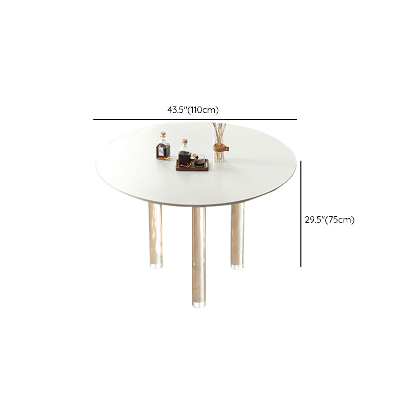 Modern Style Round Furniture Kitchen Dining Table with 3 Legs Clearhalo 'Dining Tables & Seating' 'Dining Tables' 'dining_table' 'furn' 'furn_dining_table' 'Furniture' 'Kitchen & Dining Furniture' 6277705