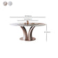 Modern Round Table Sintered Stone Dining Table with Turntable Clearhalo 'Dining Tables & Seating' 'Dining Tables' 'dining_table' 'furn' 'furn_dining_table' 'Furniture' 'Kitchen & Dining Furniture' 6277725