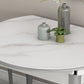 Slate and Wood Table Contemporary Retractable Round Dining Table Clearhalo 'Dining Tables & Seating' 'Dining Tables' 'dining_table' 'furn' 'furn_dining_table' 'Furniture' 'Kitchen & Dining Furniture' 6277732