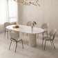 Metal and Slate Table Contemporary Home Wood Legs Dining Table