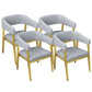 Glam Upholstered Dining Chair Open Back Dining Chair in Grey