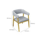 Glam Upholstered Dining Chair Open Back Dining Chair in Grey