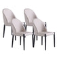 Industrial Faux Leather Chair Armless Side Chairs with Metal Legs for Home Use
