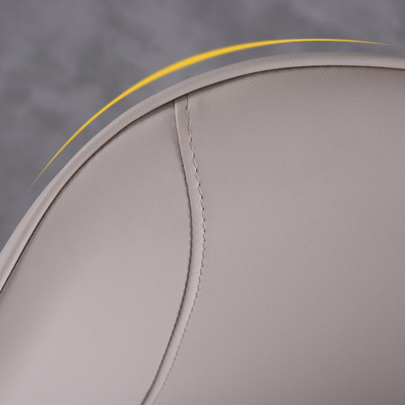 Industrial Faux Leather Chair Armless Side Chairs with Metal Legs for Home Use