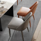 Contemporary Faux Leather Chair Armless Side Chairs with Metal Legs for Kitchen