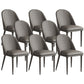 Contemporary Faux Leather Chair Armless Side Chairs with Metal Legs for Kitchen