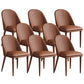 Contemporary Faux Leather Chair Armless Side Chairs with Metal Legs for Kitchen