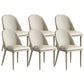 Contemporary Faux Leather Chair Armless Side Chairs with Metal Legs for Kitchen