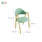 Upholstered Dining Chair Glam Open Back Dining Chair with Metal Legs