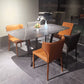 Faux Leather Kitchen Arm Chairs Contemporary Upholstered Dining Chairs