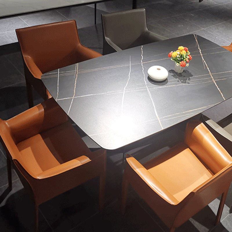 Faux Leather Kitchen Arm Chairs Contemporary Upholstered Dining Chairs