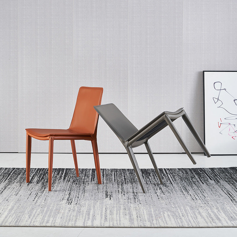 Sillas laterales sin brazo de silla de metal de comedor contemporáneo para la cocina