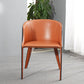 Faux Leather Kitchen Dining Chair Arm Chair in Orange and Black