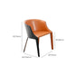 Faux Leather Kitchen Dining Chair Arm Chair in Orange and Black