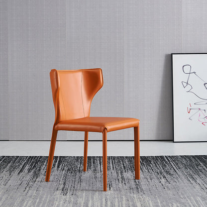 Contemporary Style Chair Armless Side Chairs with Metal Legs for Kitchen