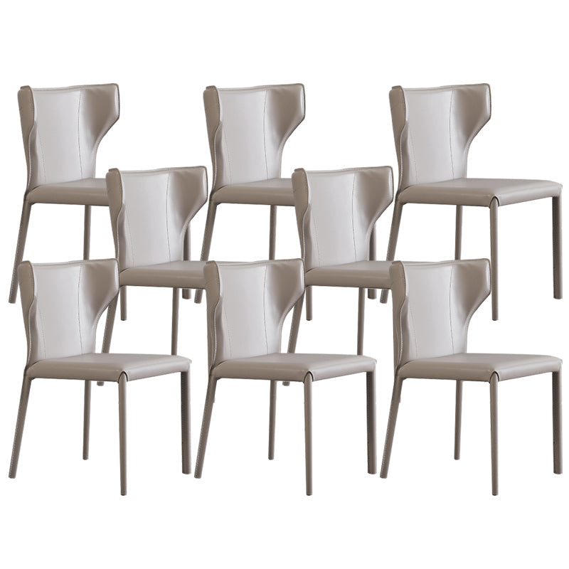 Contemporary Style Chair Armless Side Chairs with Metal Legs for Kitchen