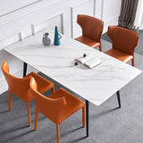 Contemporary Style Chair Armless Side Chairs with Metal Legs for Kitchen