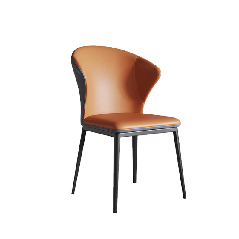 Sillas laterales sin brazo de silla trasera de estilo contemporáneo con patas de metal para cocina