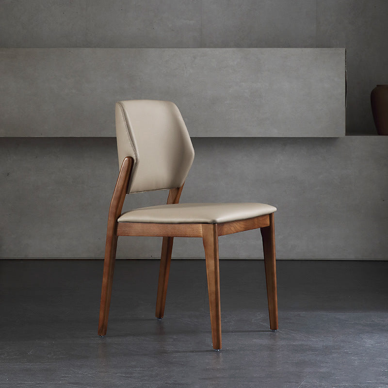 Sedie posteriori a stile contemporaneo sedie laterali senza braccia con gambe in legno per cucina