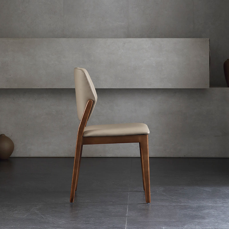 Sedie posteriori a stile contemporaneo sedie laterali senza braccia con gambe in legno per cucina